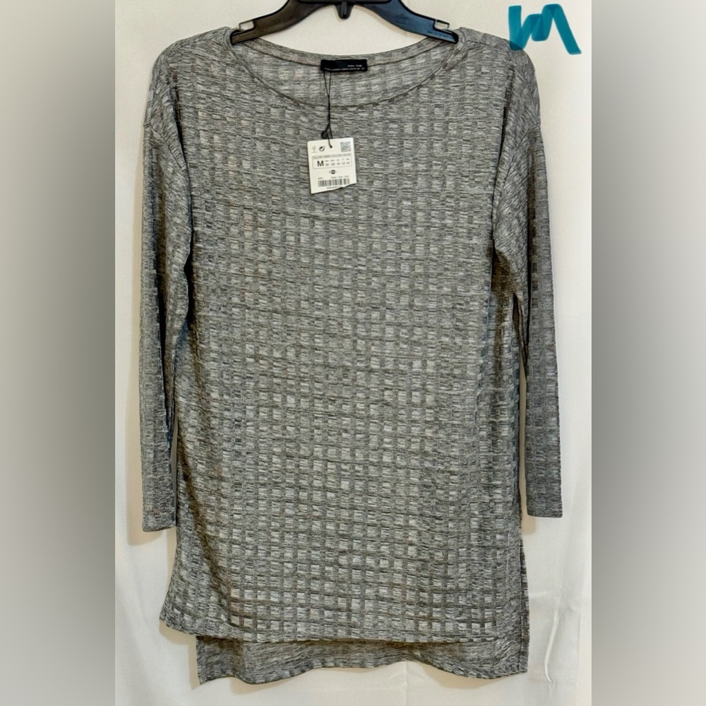 Zara Gray Long Sleeve Tee